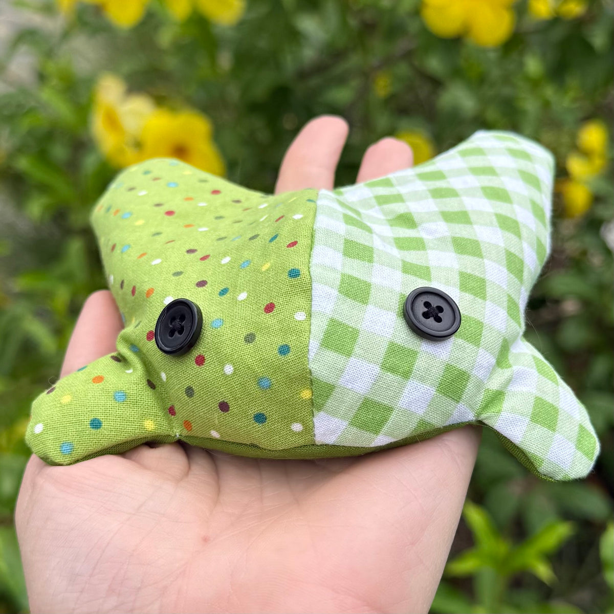 Green Patchwork Frog