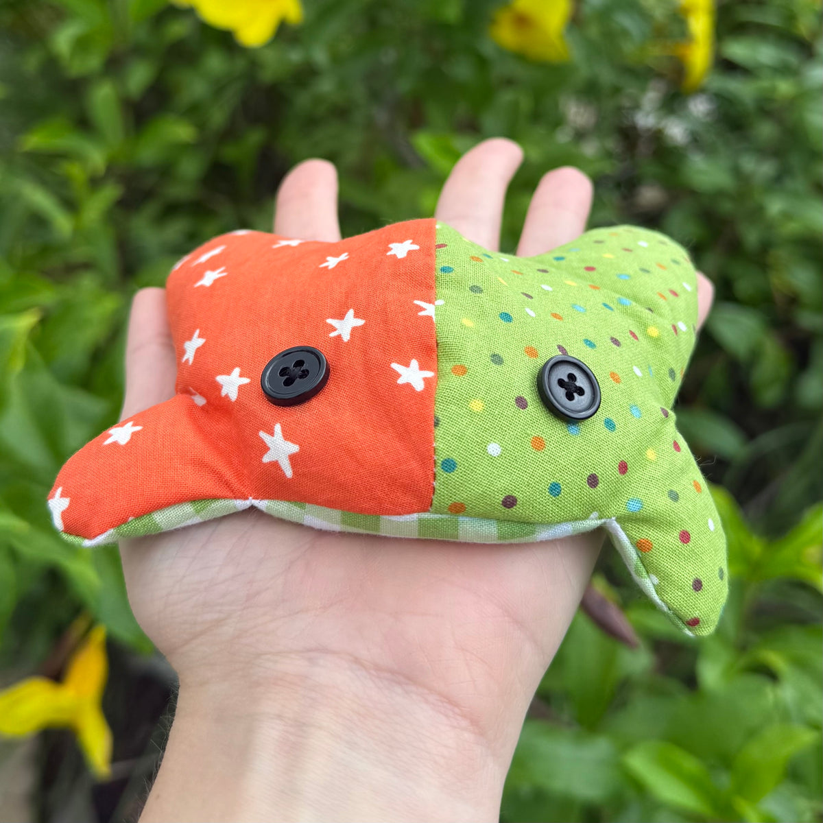 Orange Star Patchwork Frog