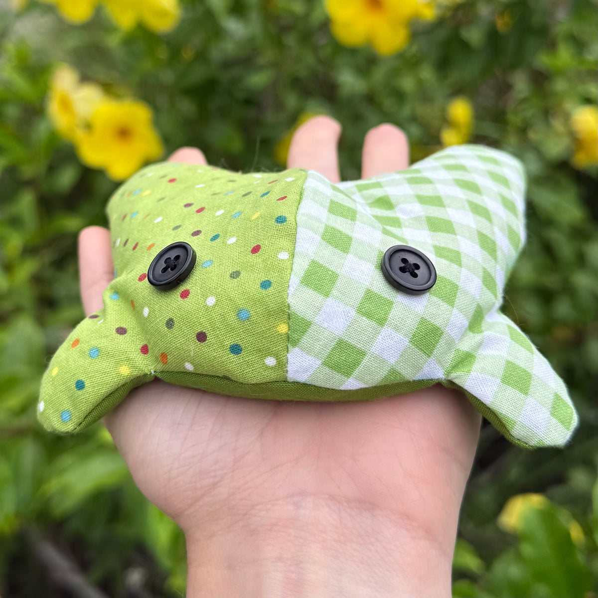 Green Patchwork Frog