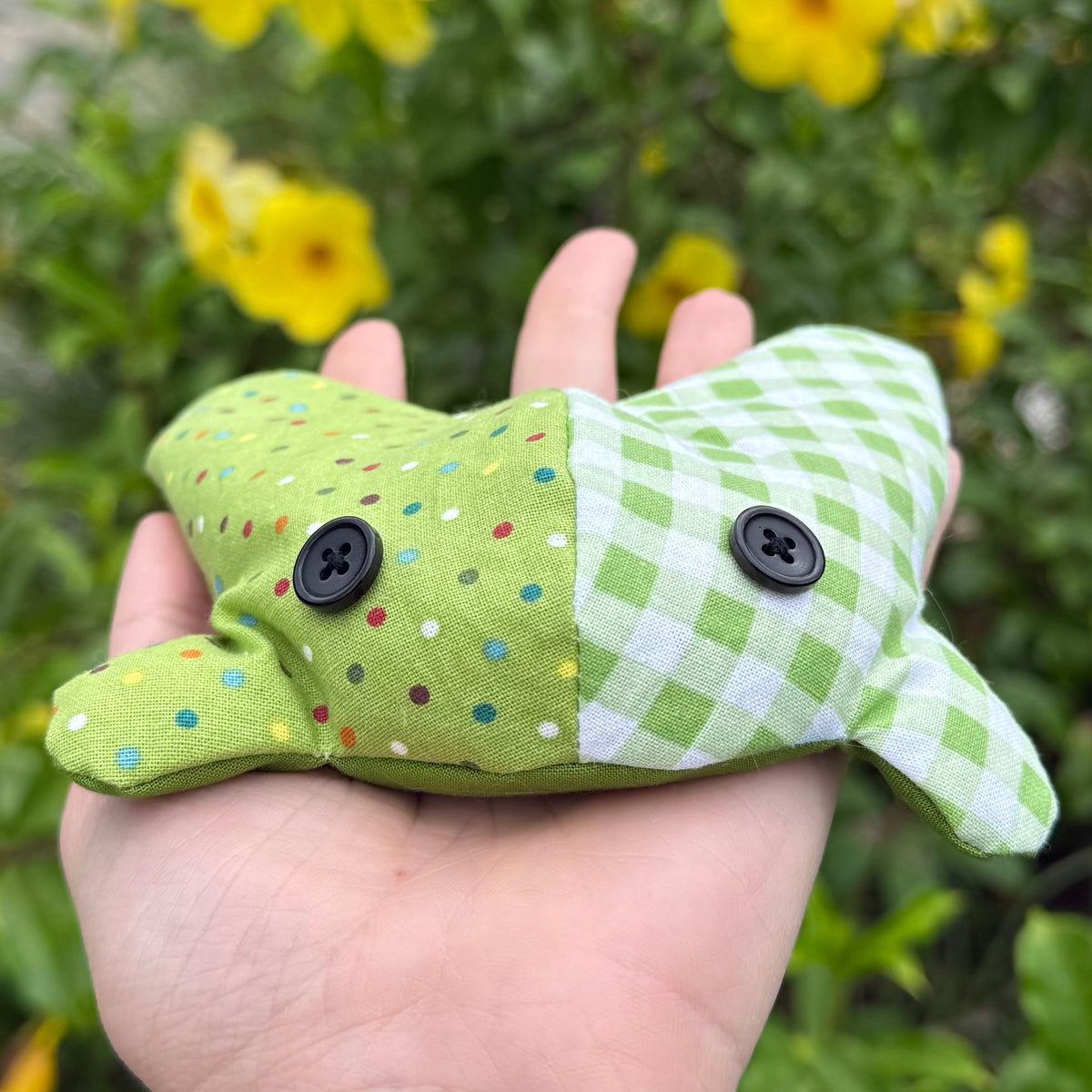 Green Patchwork Frog