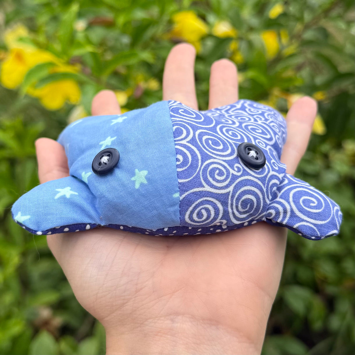 Blue Patchwork Frog
