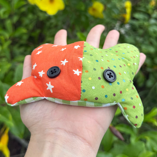 Orange Star Patchwork Frog