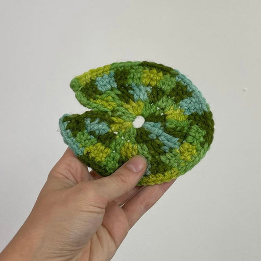 Lilypad Crochet Coaster